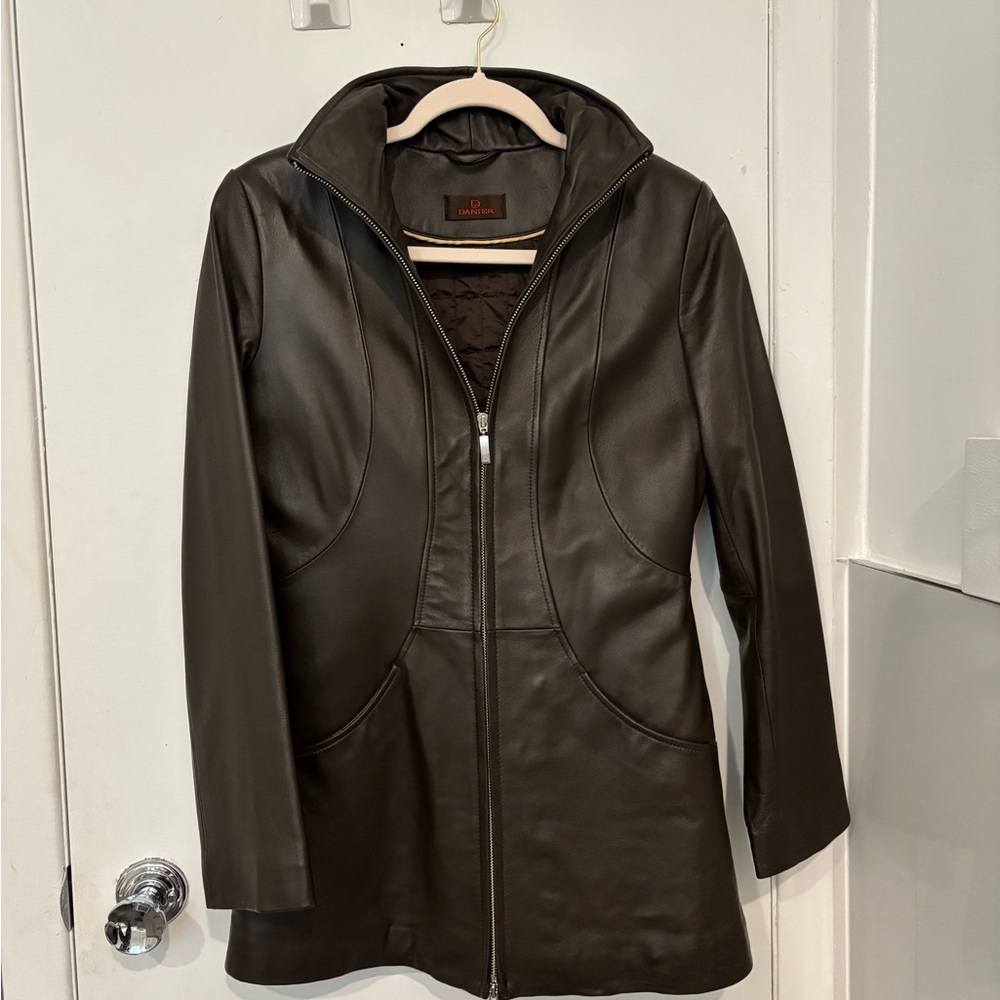 Danier Dark Brown Leather Jacket